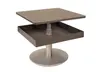 Couchtisch - Optiwhite Satinato Beigegrau B/H/T ca. 67/67/44-62