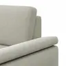 Ecksofa Houston - 1-Sitzer mit Abschlussteil links, Eckelement und 2,5-Sitzer rechts, inkl. Sitztiefenverstellung und Armlehne klappbar, Stoff, Natur