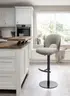 Barhocker MAILE - drehbar, höhenverstellbar, Stoff, Braun