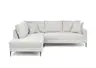 Ecksofa - Ecke links, 3-Sitzer, Stoff, Hellgrau