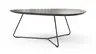 Couchtisch Fano - LBH ca. 87x78x33 cm, HPL Laminat, Graubraun