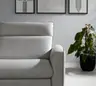 Sofa Avela - 3-Sitzer inkl. Relaxfunktion und Kopfteil verstellbar motorisch, Leder, Steingrau