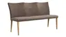 Polsterbank Florea - Breite ca. 155 cm, Stoff, Dunkelbraun