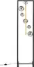 Stehleuchte- BH ca. 42X160 cm, Stahl, Pulverbeschichtet, Schwarz, Goldfarben