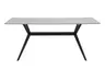 Esstisch Paccino I T - LB ca. 180x90 cm, Marmoroptik grau, Schwarz