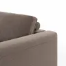 Wohnlandschaft Solano - Ecke Links, 2-Sitzer, Longchair Rechts, Stoff, Mocca-Braun