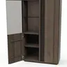 Vitrine Saratoga - Buche massiv, silbergrau geölt