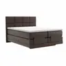 Boxspringbett Alpin Luxe - inkl. Kopf- und Fußteil verstellbar, Liegefläche ca. 160x200 cm, Stoff, Dunkelbraun