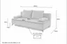 Sofa JANIN - 2-Sitzer, Schlaffunktion mit Bettkasten, Stoff, Dunkelgrau