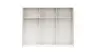 Schwebetürenschrank Colorado - B ca. 307 cm, Eichenfurnier mit Glas weiss