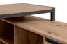 Eckschreibtisch- LB ca. 139x60 cm, Eiche Dekor, Anthrazit