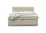 Boxspringbett HINDA- Liegefläche ca. 180x200 cm, Stoff, Cappuccino, Bonell, Inkl. Topper