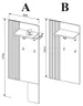 Garderobe - mit Beleuchtung, Riva Eiche Nachbildung, Basalt