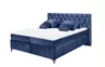 Boxspringbett- Liegefläche ca. 180x200 cm, Stoff Dunkelblau