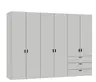 Drehtürenschrank JOIN IT- B ca. 303 cm, Hellgrau