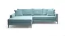 Ecksofa-  Ecke links, 3-Sitzer, Stoff, Petrol