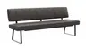 Polsterbank Carmelo - Breite ca. 203 cm, Leder, Steingrau