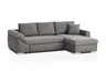 Ecksofa - 2-Sitzer, Ecke rechts inkl. Schlaffunktion mit Bettfunktion, Stoff, Ash