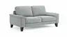 Sofa Oviedo - 2-Sitzer, keine Funktionen, Flachgewebe, Hellgrau