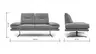 Sofa Lucero 2.0 - 2-Sitzer klein inkl. Rückenlehne, Stoff, Cognac
