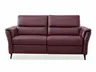 Sofa Porto Alegre - 2-Sitzer mit TV-Funktion motorisch, Leder, Kirschrot