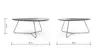 Couchtisch Fano - LBH ca. 96x86x38 cm, Fenix, Aubergine
