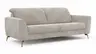 Sofa Tulsa KV - 3-Sitzer, inkl. Kopfteilverstellung, Stoff, Graubeige