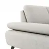 Ecksofa Theodor - 2-Sitzer mit Longchair rechts, Armlehne/Sitztiefe verstellbar, Stoff, Beige