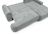 Ecksofa - 2-Sitzer mit Longchair rechts, Stoff, Aqua
