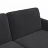 Wohnlandschaft Enna - Ecke links, 2,5-Sitzer, Longchair rechts, Stoff, Anthrazit