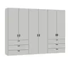 Drehtürenschrank JOIN IT- B ca. 303 cm, Hellgrau