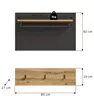 Garderobe - inkl. Sitzkissen, Basalt grau, Artisan Eiche Nachbildung