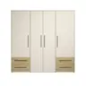  Drehtürenschrank FATHIE- B ca. 206 cm, Sand, Eiche Dekor