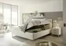 Boxbett - Liegefläche ca. 180x200 cm, Stoff, Beige