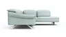 Ecksofa Bormio - 2,5-Sitzer, Ecke rechts, inklusive Kopfteilverstellung, Leder, Jade