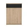Schuhschrank - B ca. 81 cm, Jackson Hickory Nachbildung, Schwarz