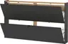 Schuhschrank GIANNA - B ca. 140 cm, Graphit, Navarra Eiche Nachbildung