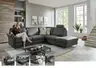 Ecksofa - 3-Sitzer mit Ecke rechts, Leder, Anthrazit