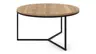 Couchtisch Joan 1 -  LBH ca. 80x80x41,5 cm, Asteiche massiv, Gestell schwarz
