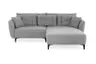 Ecksofa JANEK - 2,5-Sitzer, Ecke rechts, Stoff, Grau