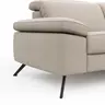Sofa Rafaela 2.0 - 2,5-Sitzer inkl. Kopfteil verstellbar, Leder, Champagner