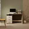 Schreibtisch - LB ca. 123x50 cm, Eiche Dekor, Kaschmir