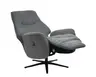 TV-Sessel MARCELAS - drehbar, Relaxfunktion, Kopfteilverstellung, Stoff, Grau