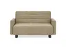  Faltsofa Easy - 2-Sitzer, ca. 140 cm inkl. Schlaffunktion/Topper/Armteil verstellbar, Stoff, Braun