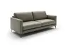 Sofa Cuneo Klassik - 2,5-Sitzer, Leder, Graubraun