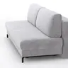 Schlafsofa Salema - 3-Sitzer mit Schlaffunktion (Liegefläche ca. 150x200cm), Stoff, Hellgrau