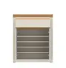 Schuhschrank - mit Beleuchtung, B ca. 94 cm, Kaschmir, Stone Eiche Nachbildung