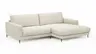 Ecksofa Janne - 1,5-Sitzer, Longchair rechts, Cord, Offwhite