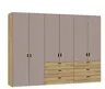 Drehtürenschrank JOIN IT- B ca. 303 cm, Eiche Dekor, Nougat