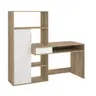 Schreibtisch - LB ca. 163x60 cm, Eiche Struktur Nachbildung, Weiß